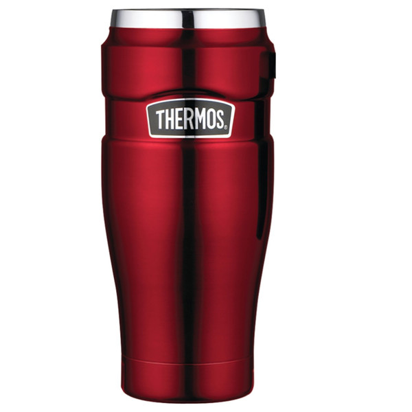 Thermos Stainless King Vacuum Insulated Travel Tumbler - 16 oz. - Stainless Steel/Cranberry (SK1005CRTRI4)