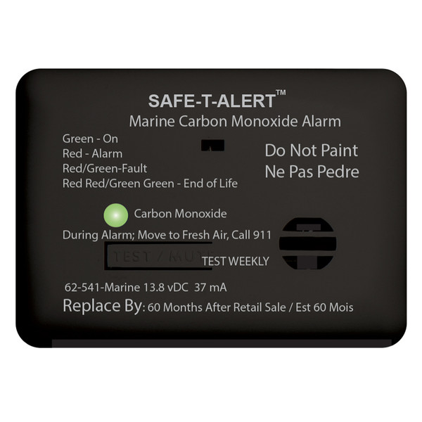 Safe-T-Alert 62 Series Carbon Monoxide Alarm w/Relay - 12V - 62-541-R-Marine - Surface Mount - Black (62-541-R-MARINE-BL)