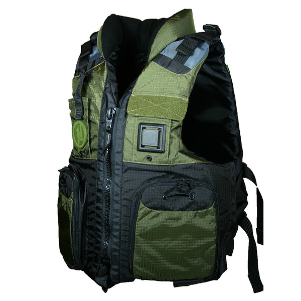First Watch AV-800 Pro 4-Pocket Vest (USCG Type III) - Green/Black - S/M (AV-800-GN-S/M)