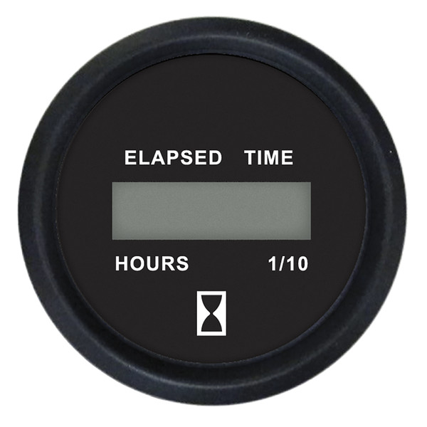 Faria Euro Black 2" Digital Hourmeter Gauge (12835)