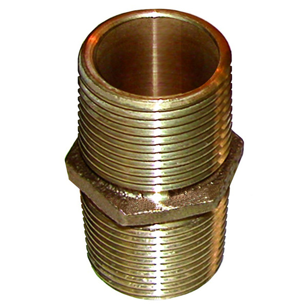 GROCO Bronze Pipe Nipple - 1-1/4" NPT (PN-1250)