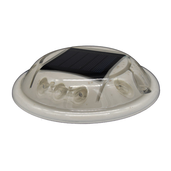 Hydro Glow C1W Round Solar Dock, Deck  Pathway Light - White (C1W)