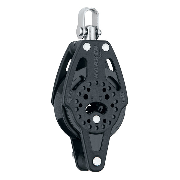 Harken 57mm Carbo Single Ratchet Block w/Swivel  Becket (2136)