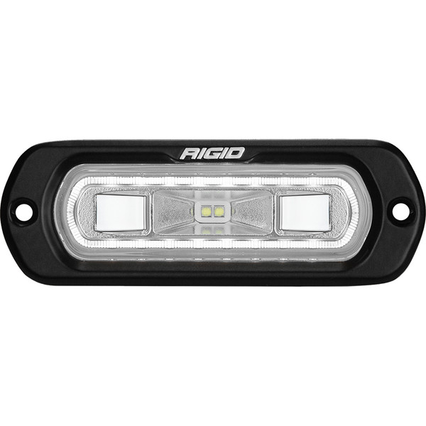 RIGID Industries SR-L Series Marine Spreader Light - Black Flush Mount - White Light w/White Halo (52200)