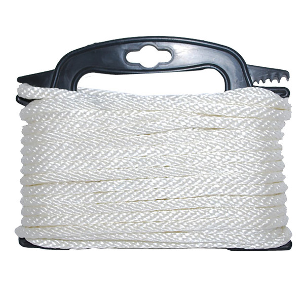 Attwood Braided Nylon Rope - 3/16" x 100' - White (117553-7)