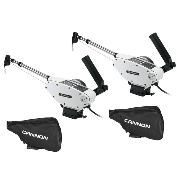 Cannon Optimum 10 Tournament Series (TS) BT Electric Downrigger 2-Pack w/Black Covers (1902340X2/COVERS)