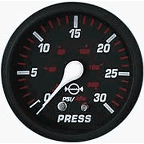 Faria Professional Red 2" Water Pressure Gauge (14612)