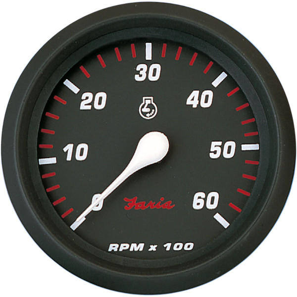 Faria Professional Red 4" Tachometer - 6,000 RPM (34607)