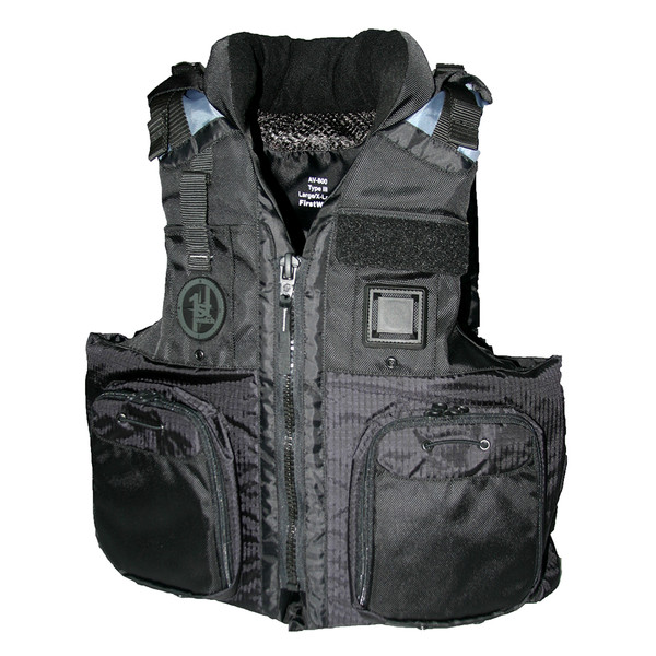 First Watch AV-800 Pro 4-Pocket Vest (USCG Type III) - Black - 2XL/3XL (AV-800-BK-2XL/3XL)