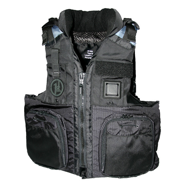 First Watch AV-800 Pro 4-Pocket Vest (USCG Type III) - Black - L/XL (AV-800-BK-L/XL)
