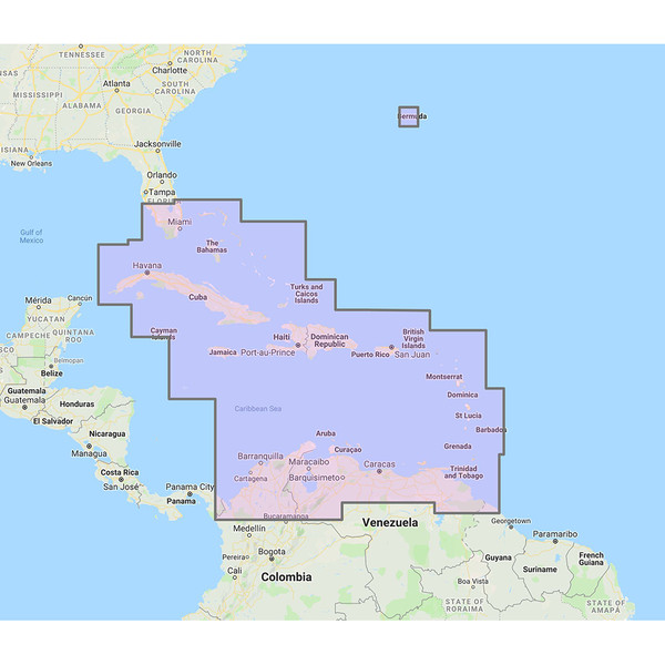 Furuno Bahamas, Caribbean  Bermuda - Vector Chart, 3D Data  Standard Resolution Satellite Photos - Unlock Code (MM3-V90-8G0)