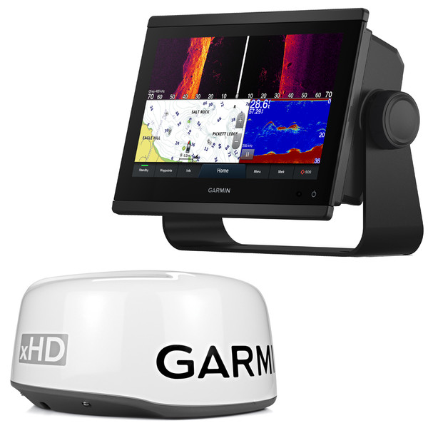 Garmin GPSMAP 943xsv Combo GPS/Fishfinder - Preloaded US+Canada+Bahamas BlueChart g3 - LakeVu g3 w/GMR 18 xHD (010-02366-03/18XHD)