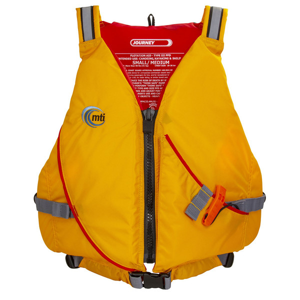 MTI Journey Life Jacket w/Pocket - Mango/Grey - Medium/Large (MV711P-M/L-206)
