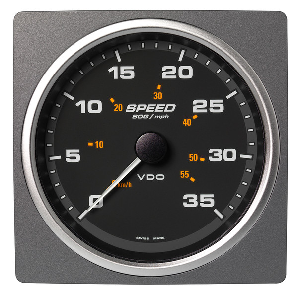 Veratron 4-3/8" (110mm) AcquaLink Speed Over Ground 35 MPH/60 KMH - 12/24V - Black Dial  Bezel (A2C59501910)