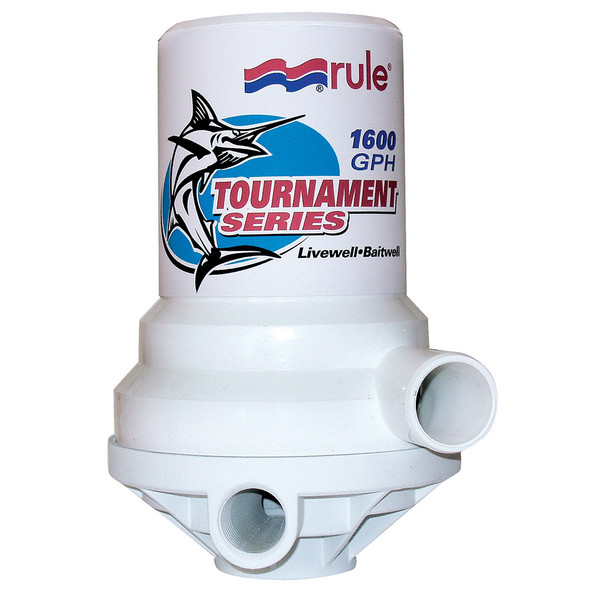 Rule Tournament Series 1600 GPH Livewell Pump Dual Port (209FDP)