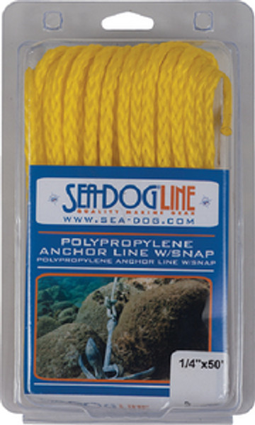 Sea Dog Line Poly Anc Line Snap 1/4X100 Yellow 304206100YW-1