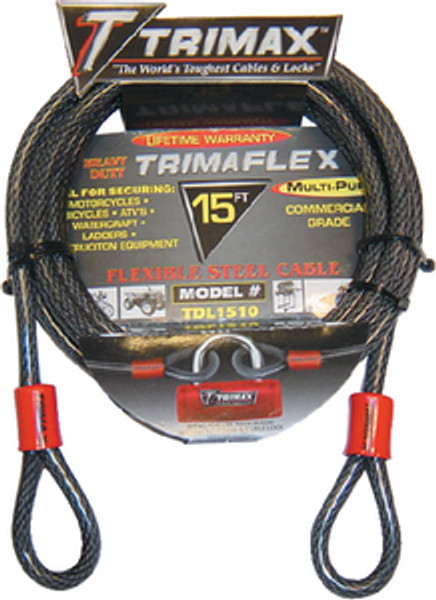 Trimax Locks 8'Dual Loop-Multi Use Cable TDL815