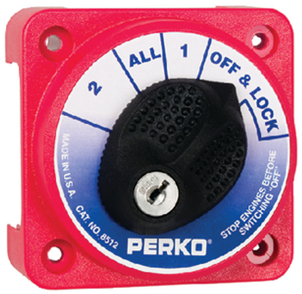 Perko Compact Battery Switch With Lock 8512DP