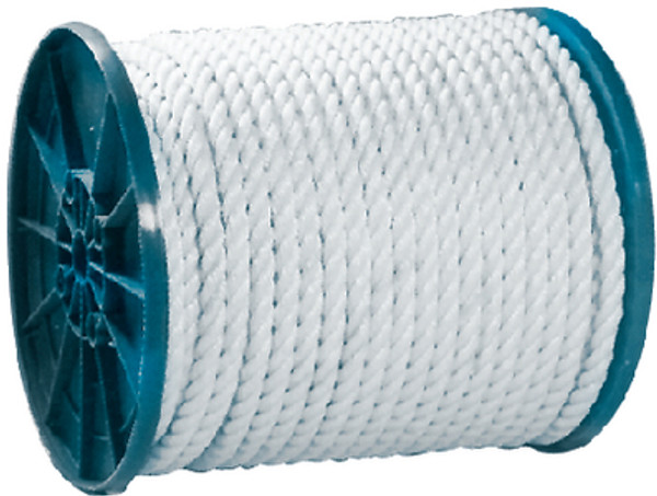 Seachoice Twist Nyln Rope- White -1/4 X 600 40790