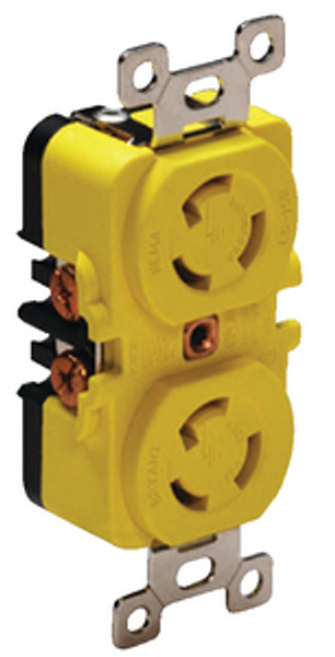 Marinco Duplex Receptacle 15A/Yellow 4700CR