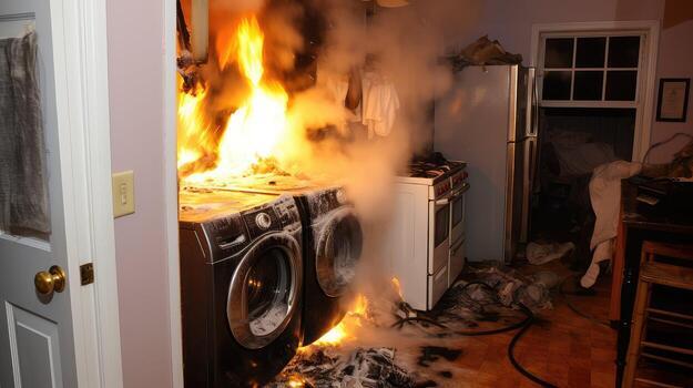 Dryer fire photo