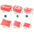 6pcs Simple Solid Color Travel Storage Bag, Clothing Storage Bag, Dry