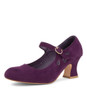 YEATS EGGPLANT MICROSUEDE HEELS