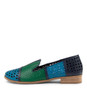 Qipper Blue Green Multi Flat Shoes