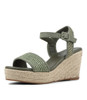 Ketto Khaki Syn Raffia Espadrilles