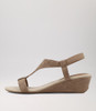 Bunro Taupe Grid Sandals