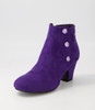 Seashe Purple Microsuede Ankle Boots