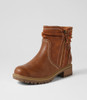 Alsoni Tan Microsuede Ankle Boots