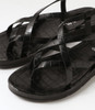 Mighty Black Croc Sandals