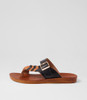 Kessica Black Tan Sandals
