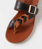 Kessica Black Tan Sandals