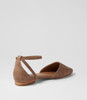 Grammi Taupe Grid Flat Shoes
