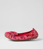 Clayne Berry Floral Microsuede Ballet Flats