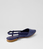 Ginsho Navy Synthetic Raffia Flat Shoes