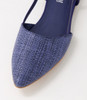 Ginsho Navy Synthetic Raffia Flat Shoes