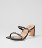 Biskol Black Grid Jewels Sandals