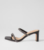 Biskol Black Grid Jewels Sandals