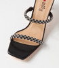 Biskol Black Grid Jewels Sandals