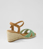 Tomble Sage Tan Synthetic Raffia Espadrilles