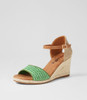 Tamale Green Synthetic Raffia Espadrilles