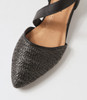 Julich Black Synthetic Raffia Heels