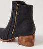 Langer Black Nubuck Pu Ankle Boots