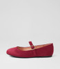 Kinawa Wine Microsuede Flat Shoes