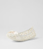 Citty White Puff Mesh Ballet Flats