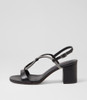 Figee Black Silver Jewels Sandals