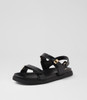 Jument Black Croc Sandals